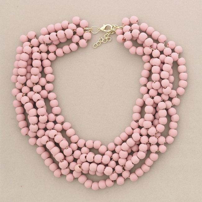 WOODEN BALL SHORT NECKLACE