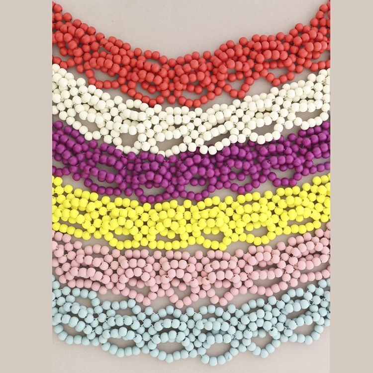 WOODEN BALL SHORT NECKLACE 2