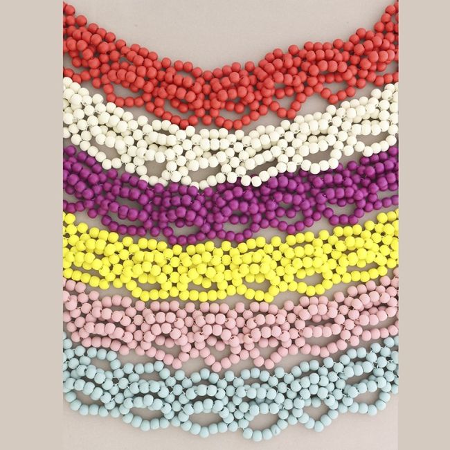 WOODEN BALL SHORT NECKLACE