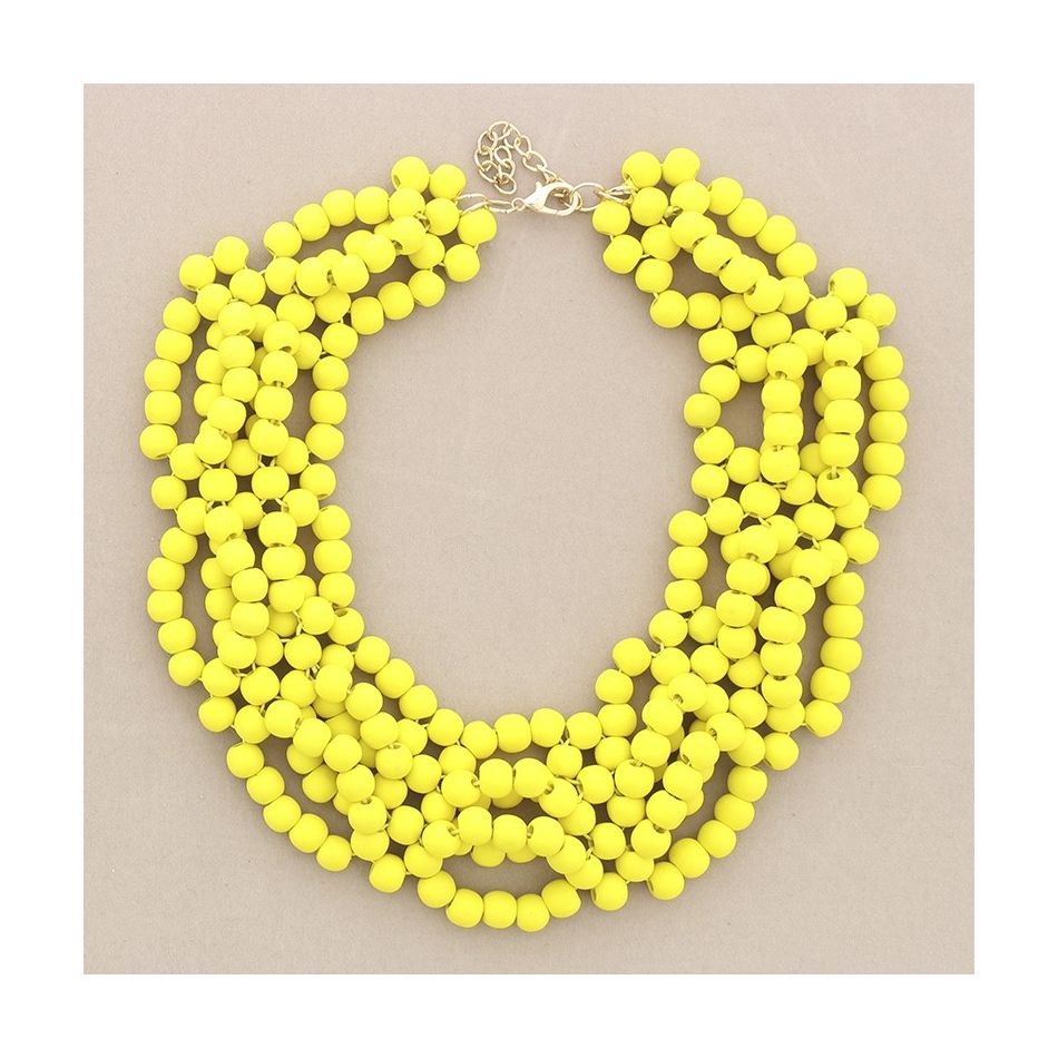 WOODEN BALL SHORT NECKLACE