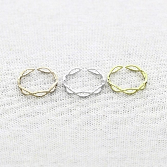 ANILLO AJUSTABLE ACERO FORMA DE OCHO