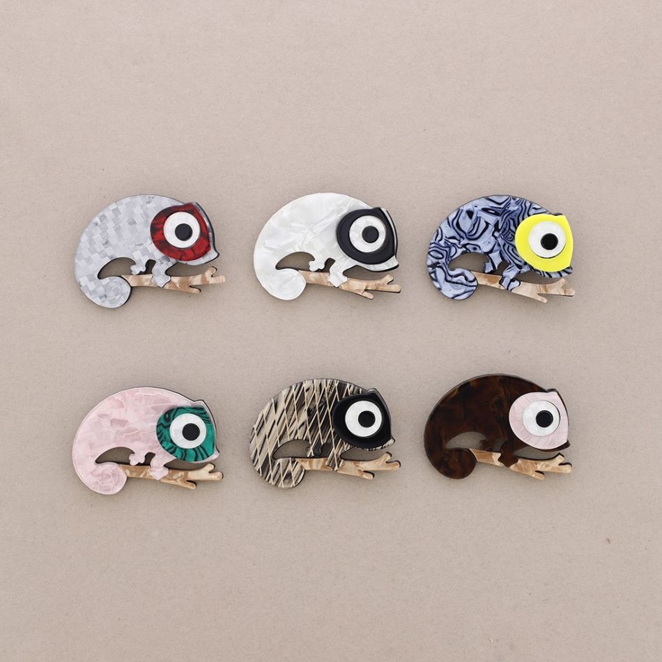 BROCHE CAMALEÓN RESINA
