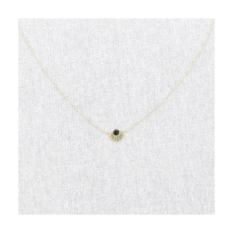 STONE PENDANT STEEL SHORT NECKLACE