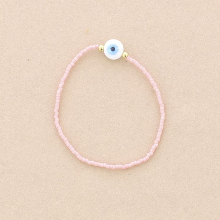 IMI TURKISH EYE ELASTIC BRACELET. MIYUKI