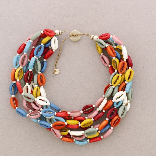 GARGANTILLA 7 NIVELES CONCHITAS RESINA