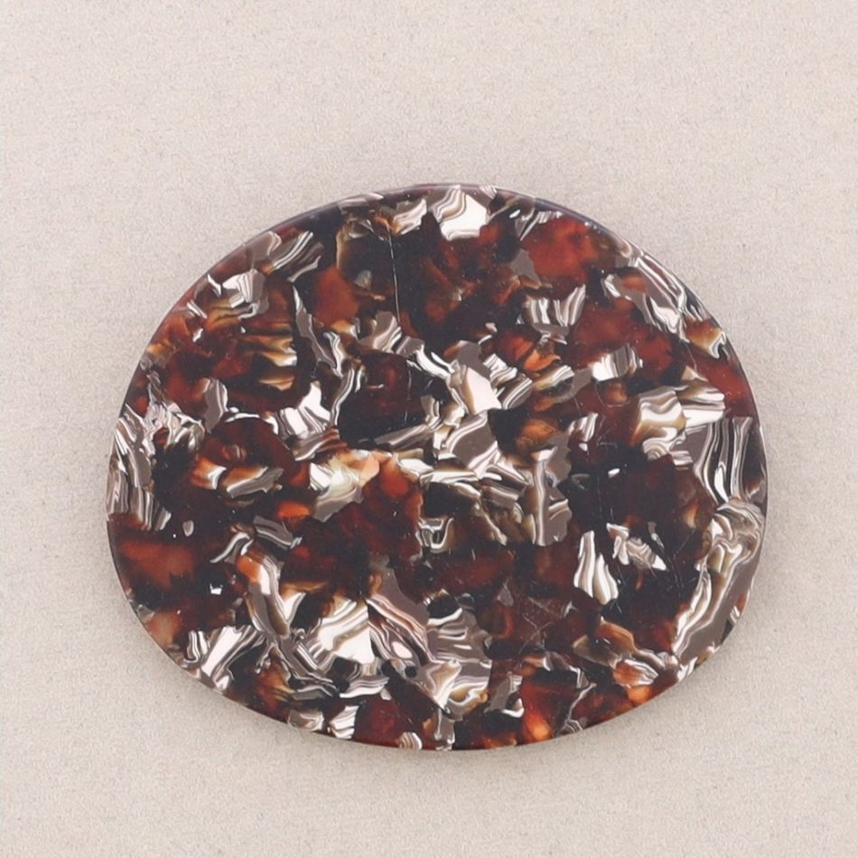 RESIN PRINTED MEDALLION BROOCH