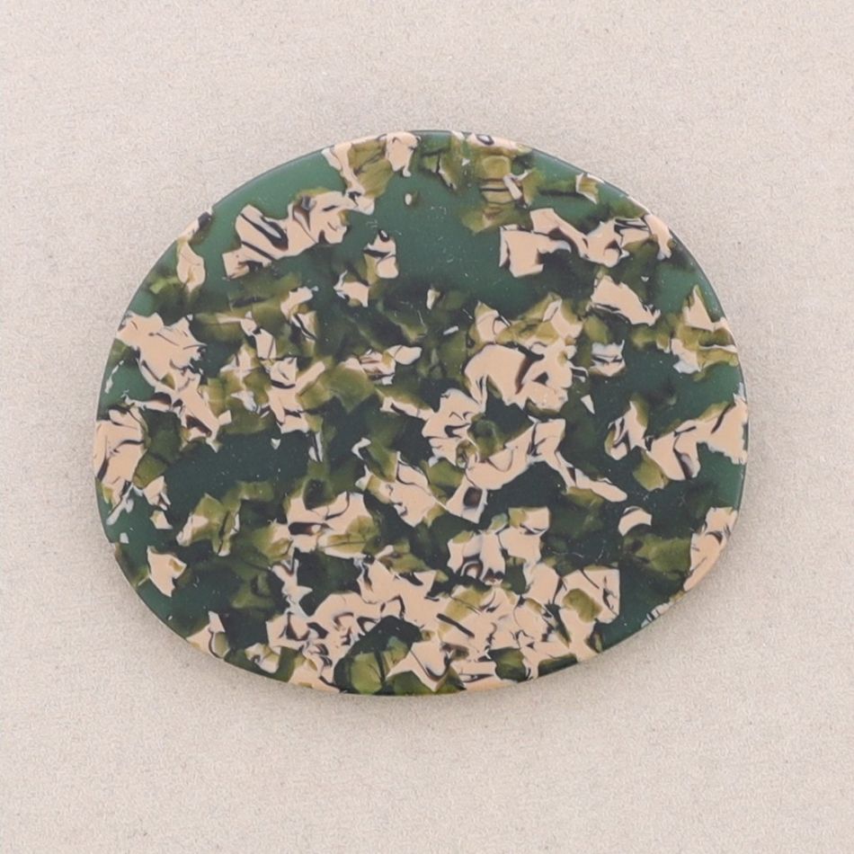 RESIN PRINTED MEDALLION BROOCH