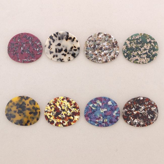 RESIN PRINTED MEDALLION BROOCH