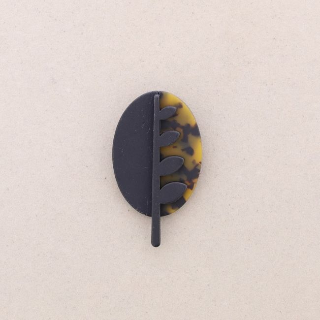 BROCHE FLOR ESTAMPADO RESINA