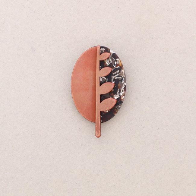 BROCHE FLOR ESTAMPADO RESINA