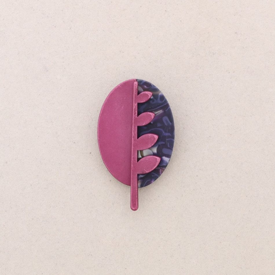 BROCHE FLOR ESTAMPADO RESINA
