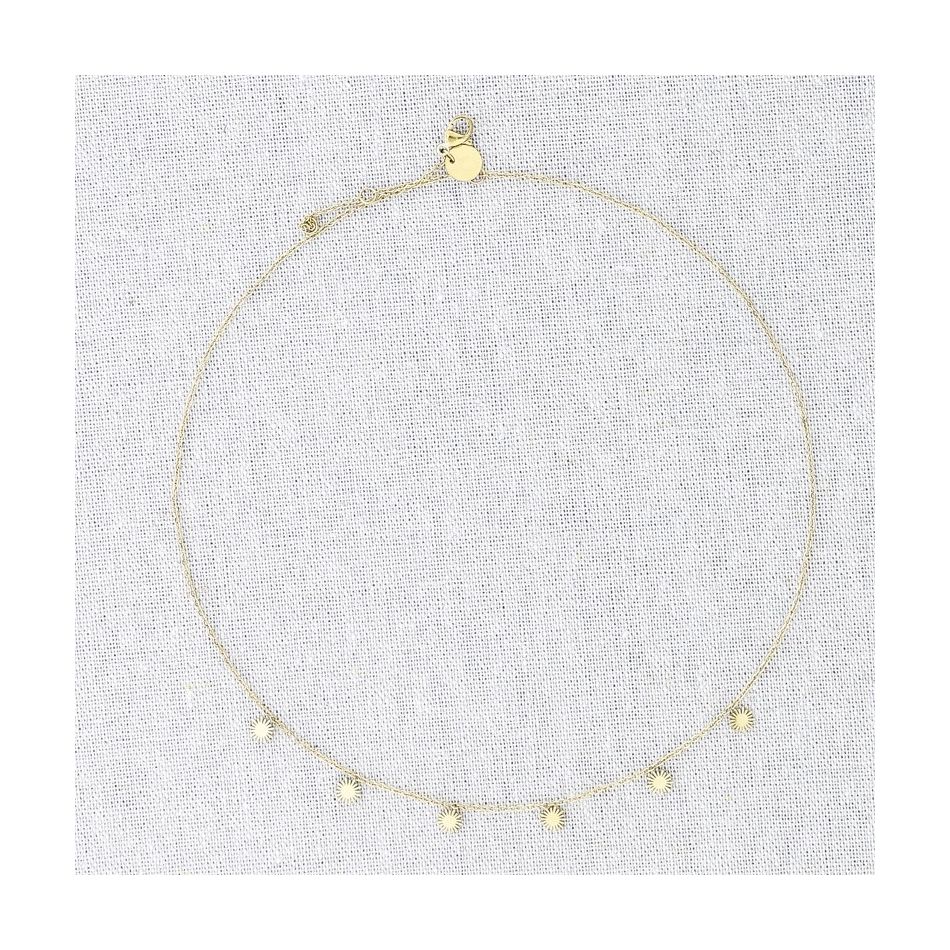 SUN PENDANT STEEL SHORT NECKLACE
