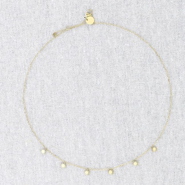 SUN PENDANT STEEL SHORT NECKLACE
