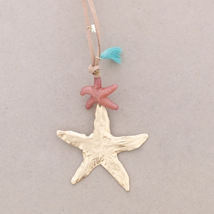 COLLAR LARGO COLGANTES ESTRELLAS DE MAR