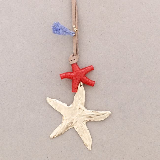 COLLAR LARGO COLGANTES ESTRELLAS DE MAR