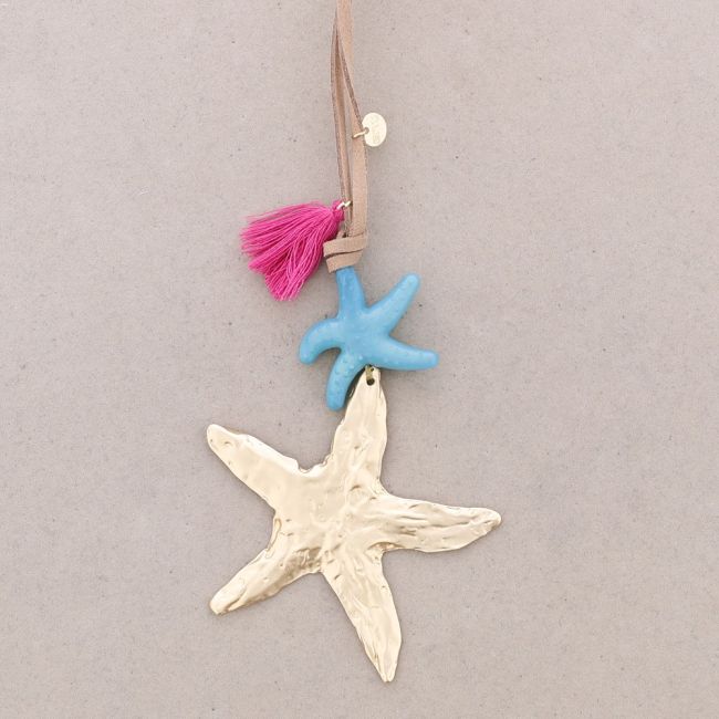 COLLAR LARGO COLGANTES ESTRELLAS DE MAR