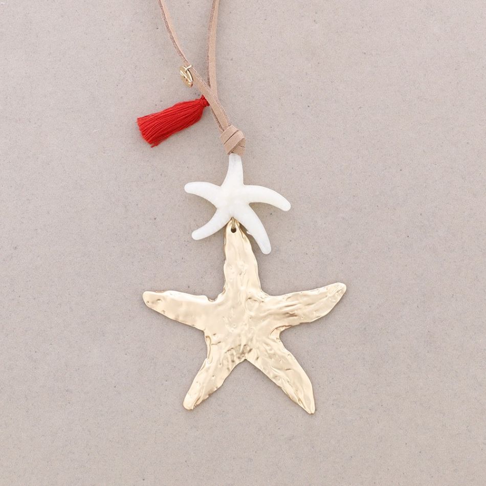 COLLAR LARGO COLGANTES ESTRELLAS DE MAR