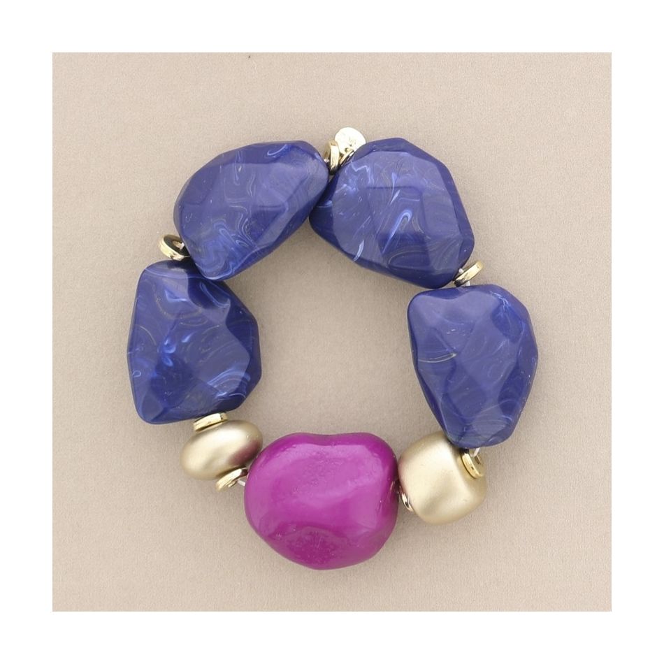 ELASTIC BRACELET WITH RESIN BEADS
