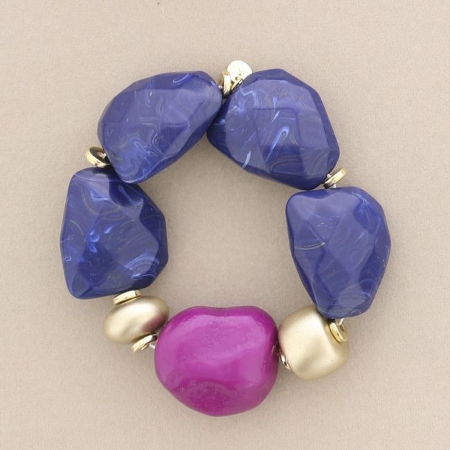 ELASTIC BRACELET WITH RESIN BEADS