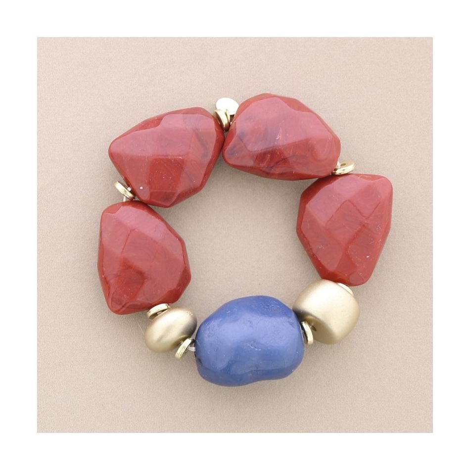 ELASTIC BRACELET WITH RESIN BEADS