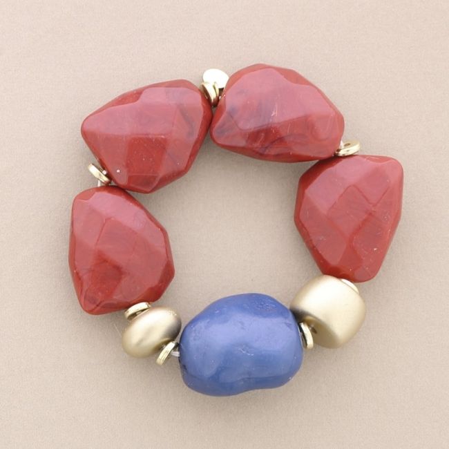 ELASTIC BRACELET WITH RESIN BEADS
