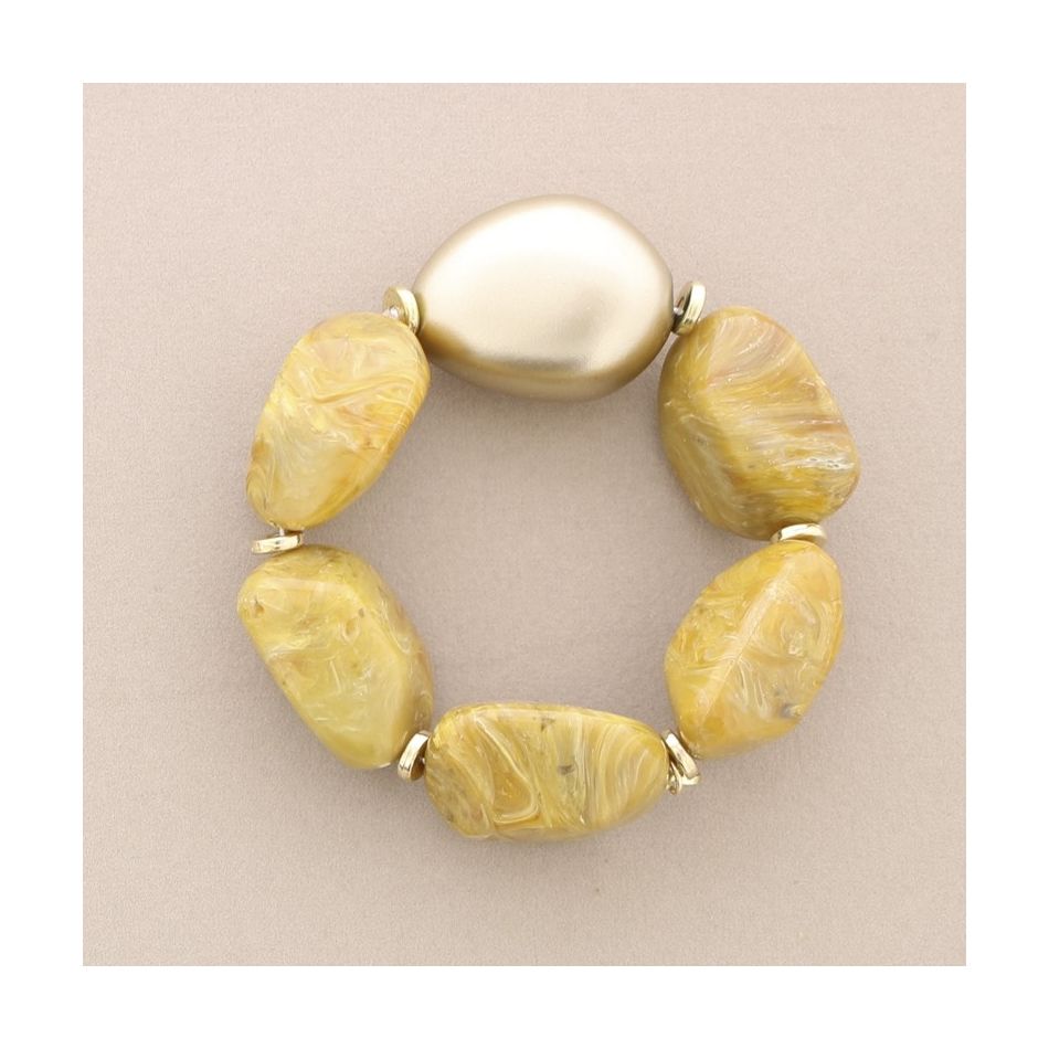 ELASTIC BRACELET WITH RESIN BEADS