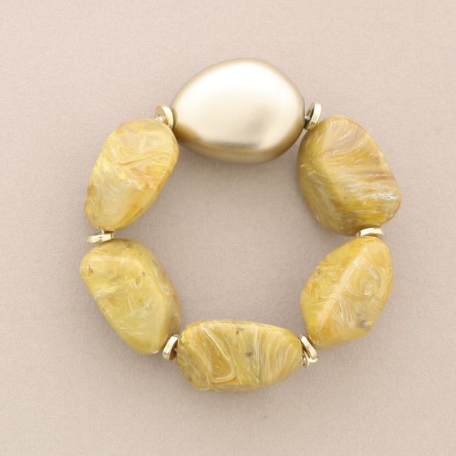 ELASTIC BRACELET WITH RESIN BEADS