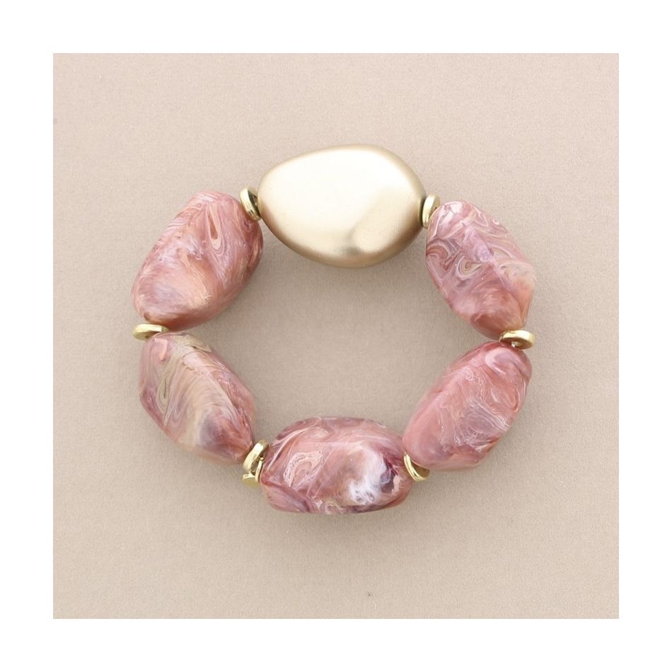 ELASTIC BRACELET WITH RESIN BEADS