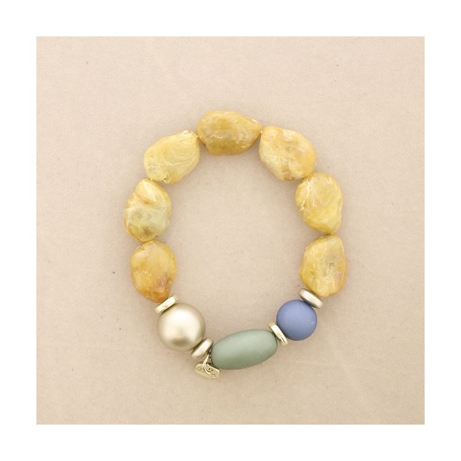 ELASTIC BRACELET WITH RESIN BEADS