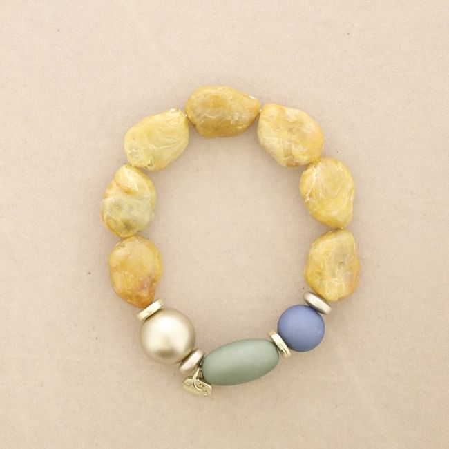 ELASTIC BRACELET WITH RESIN BEADS