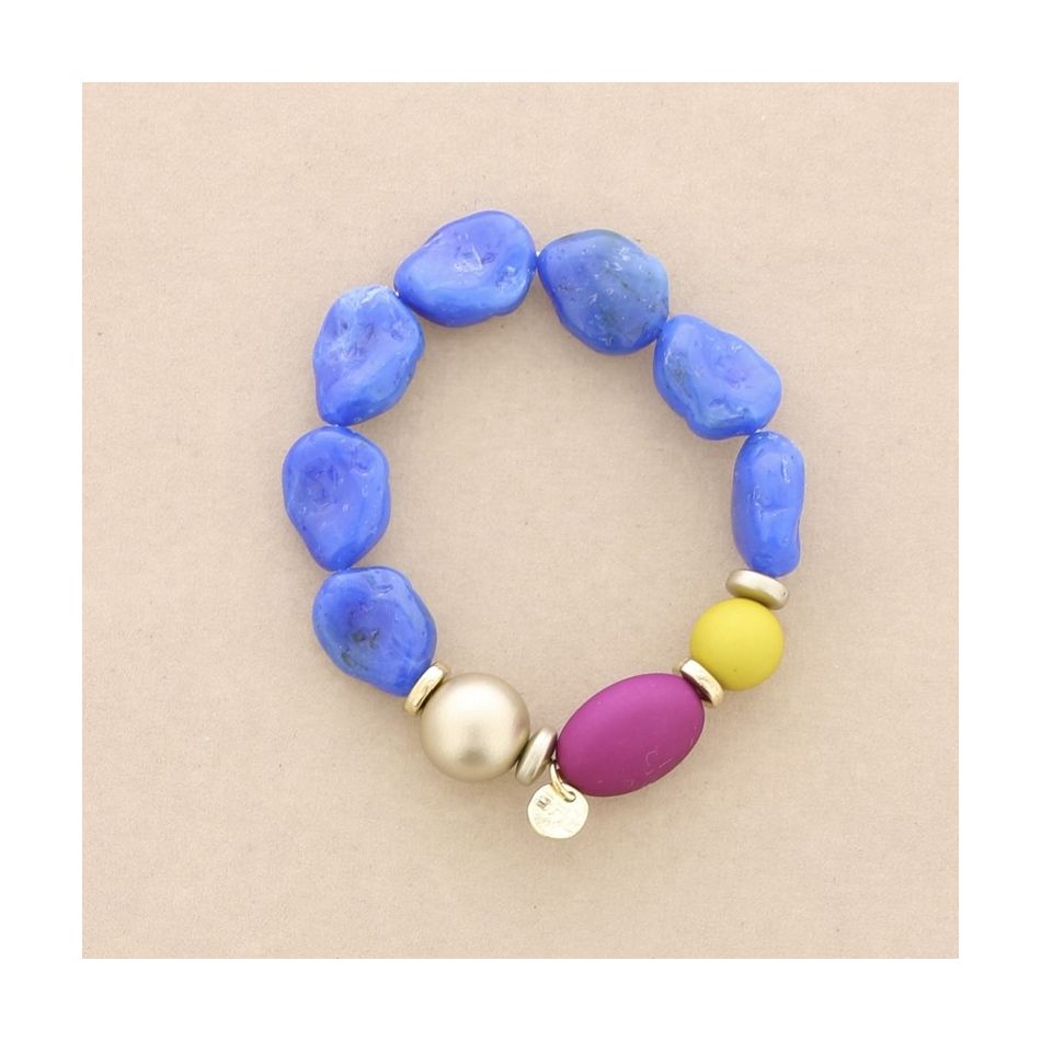 ELASTIC BRACELET WITH RESIN BEADS