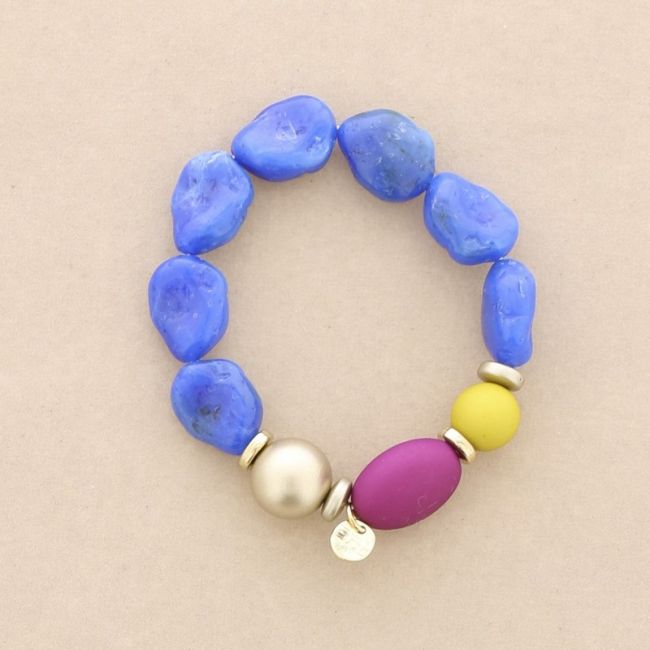 ELASTIC BRACELET WITH RESIN BEADS