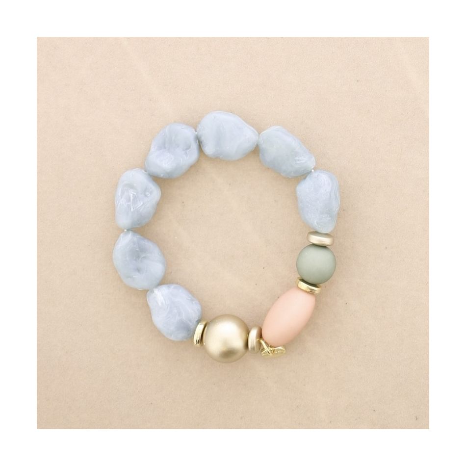 ELASTIC BRACELET WITH RESIN BEADS