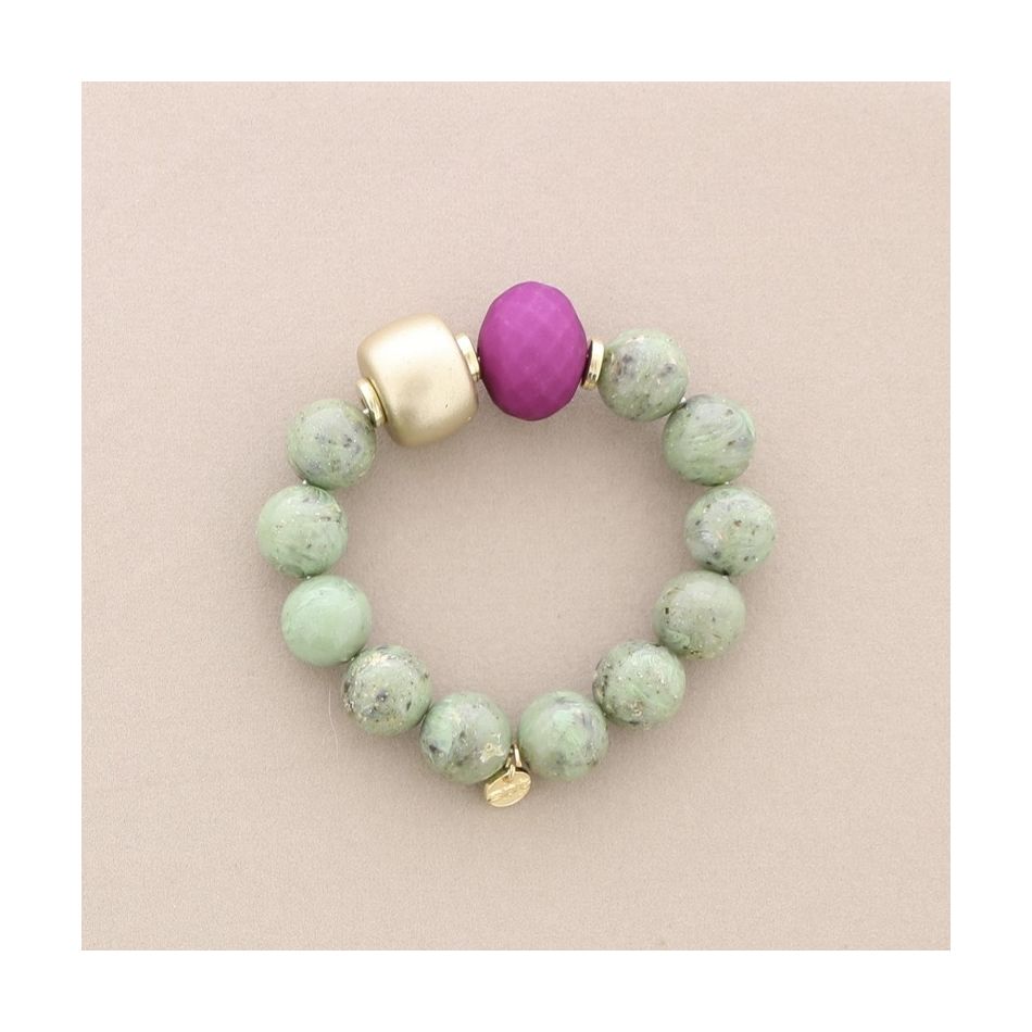 ELASTIC BRACELET WITH RESIN BEADS