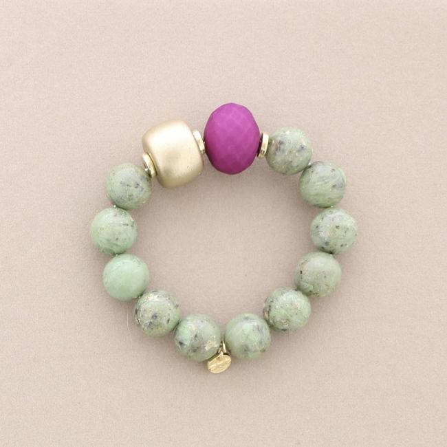 ELASTIC BRACELET WITH RESIN BEADS