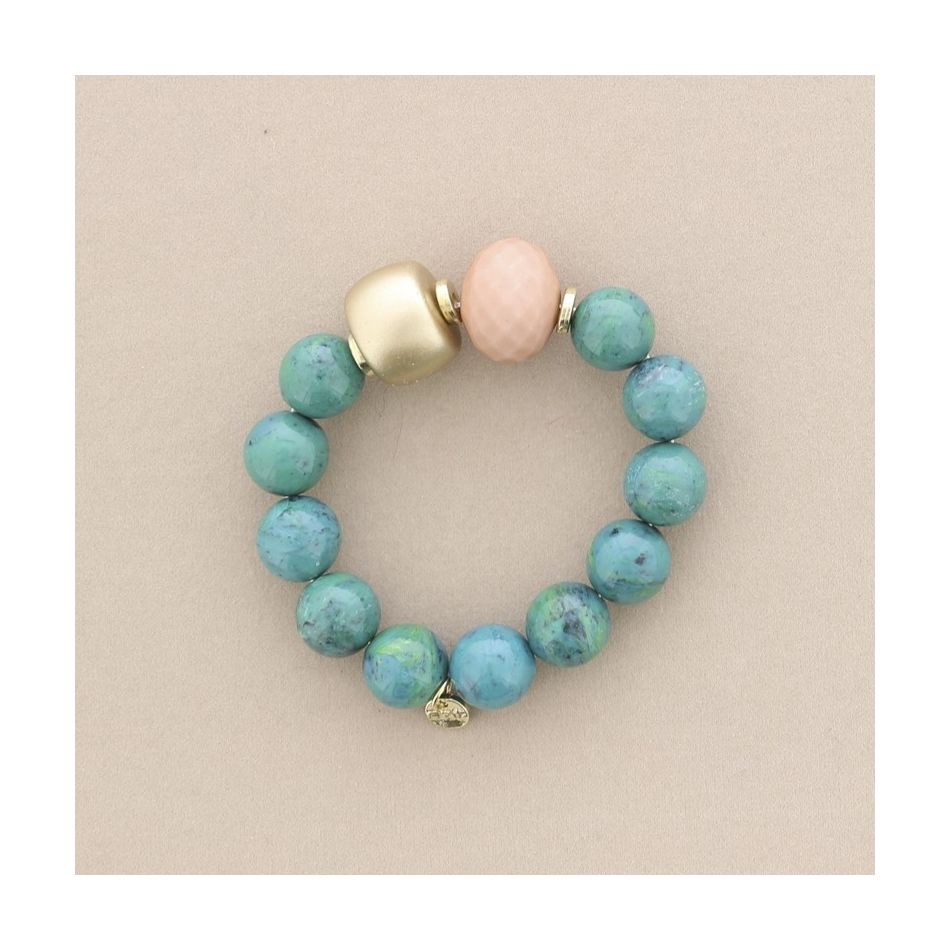 ELASTIC BRACELET WITH RESIN BEADS