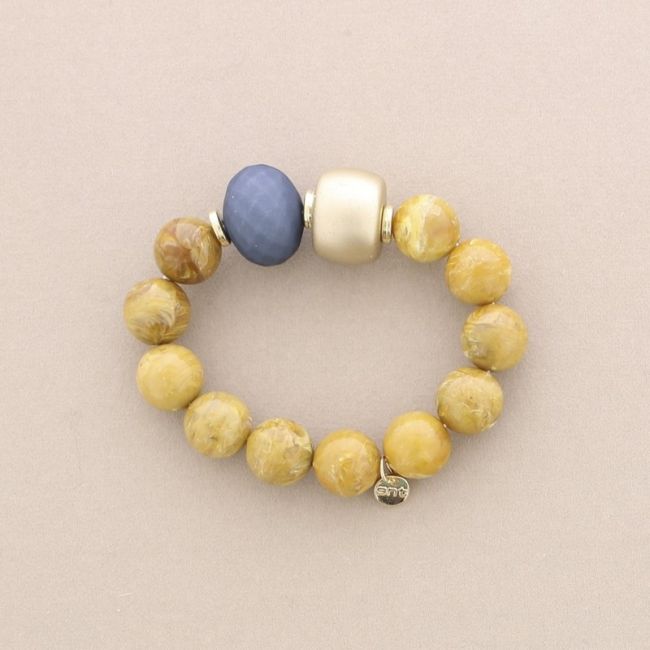 PULSERA ELÁSTICA CUENTAS RESINA