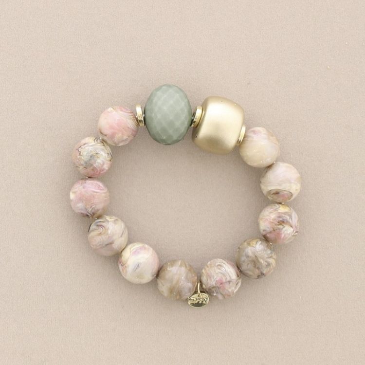 ELASTIC BRACELET WITH RESIN BEADS