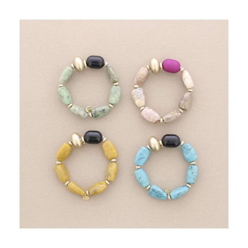 ELASTIC BRACELET WITH RESIN BEADS