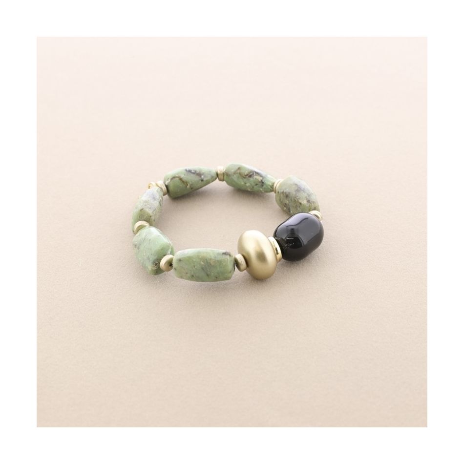 PULSERA ELÁSTICA CUENTAS RESINA