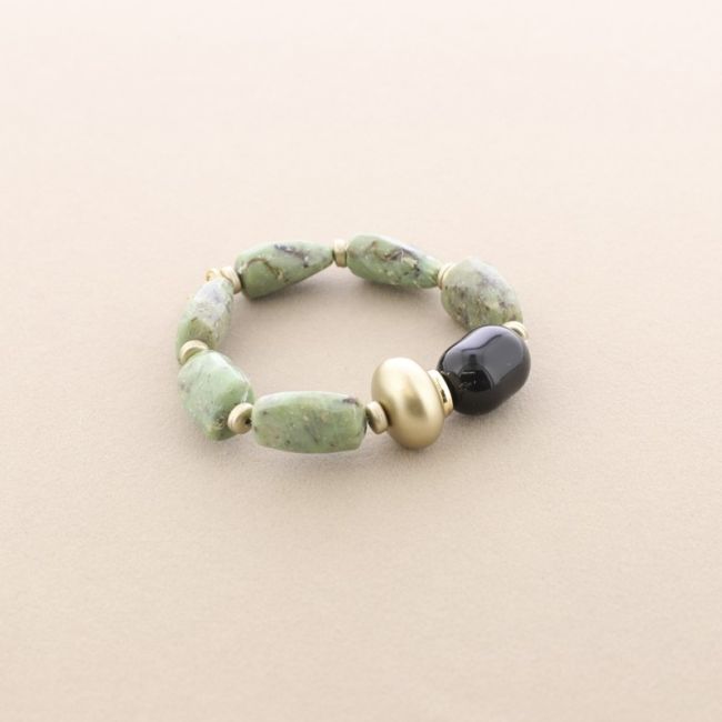 PULSERA ELÁSTICA CUENTAS RESINA