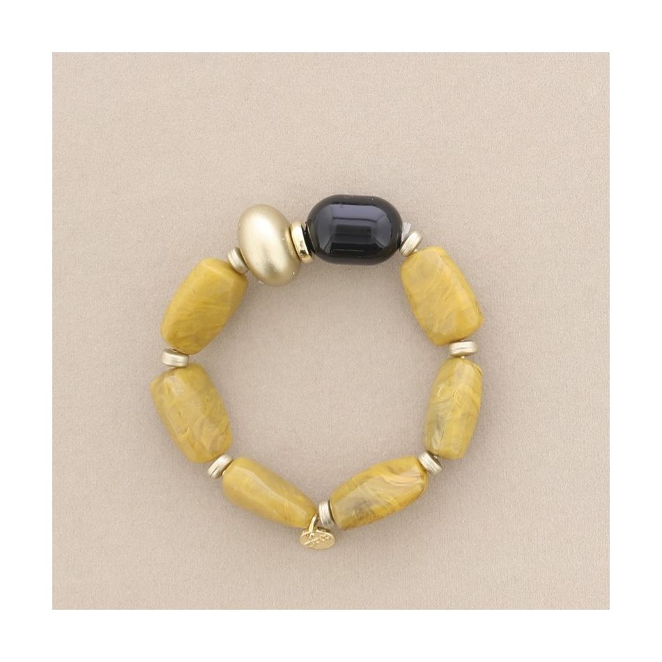 ELASTIC BRACELET WITH RESIN BEADS