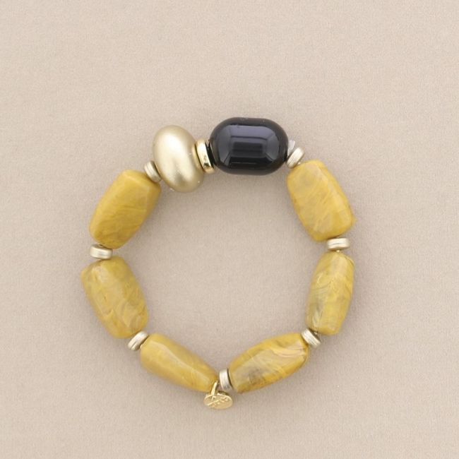 ELASTIC BRACELET WITH RESIN BEADS