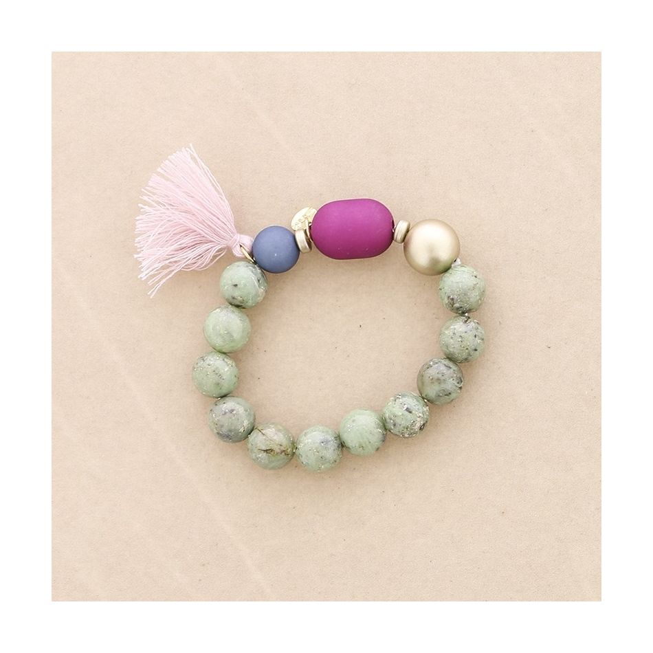 ELASTIC BRACELET WITH RESIN BEADS