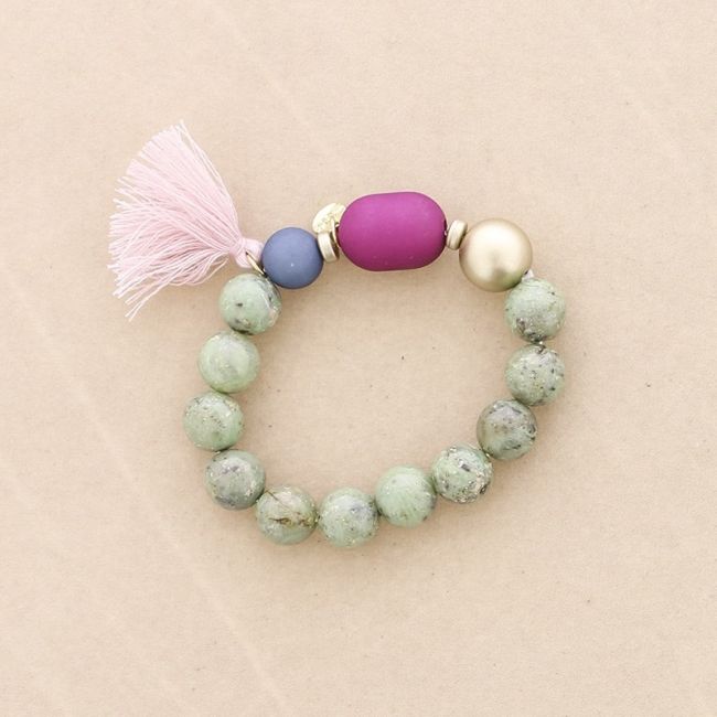 ELASTIC BRACELET WITH RESIN BEADS
