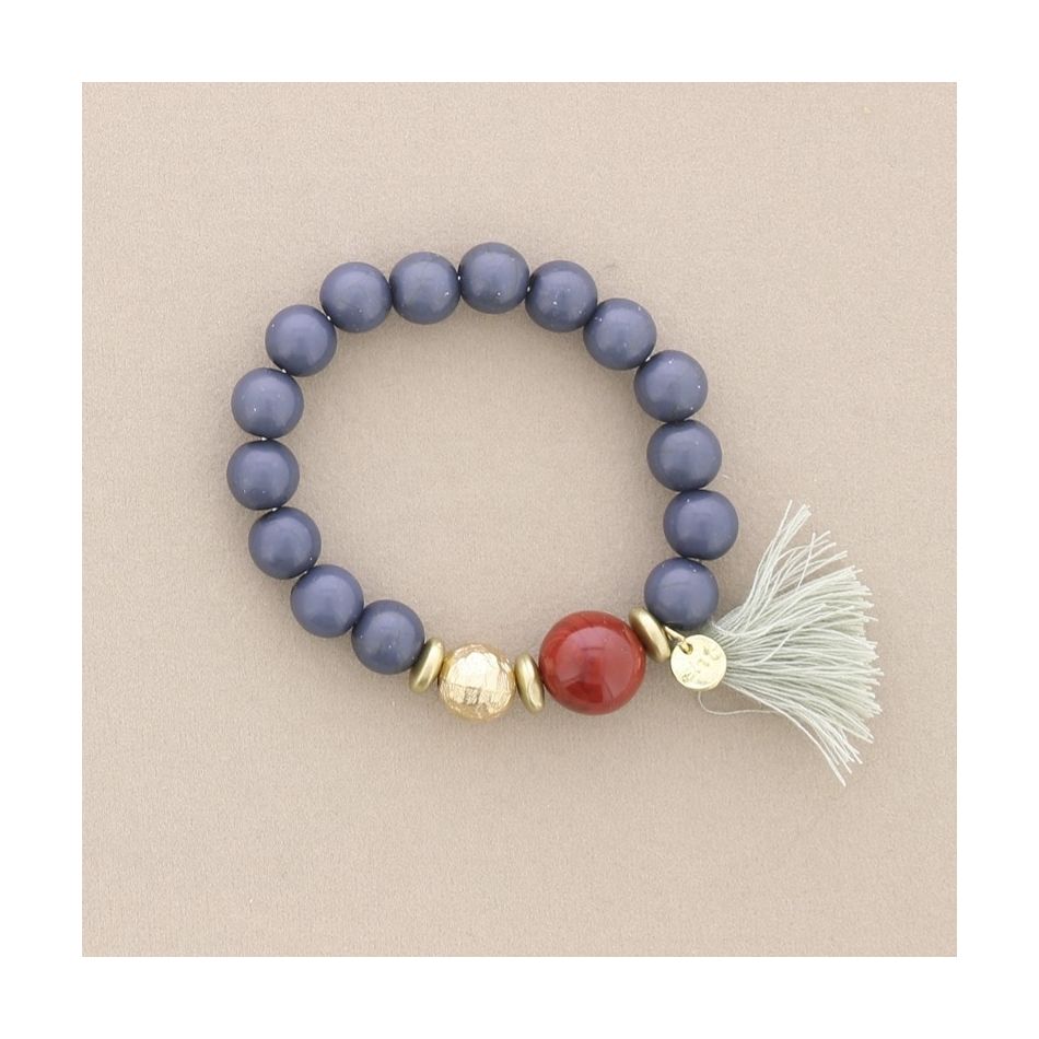 ELASTIC BRACELET WITH RESIN BEADS
