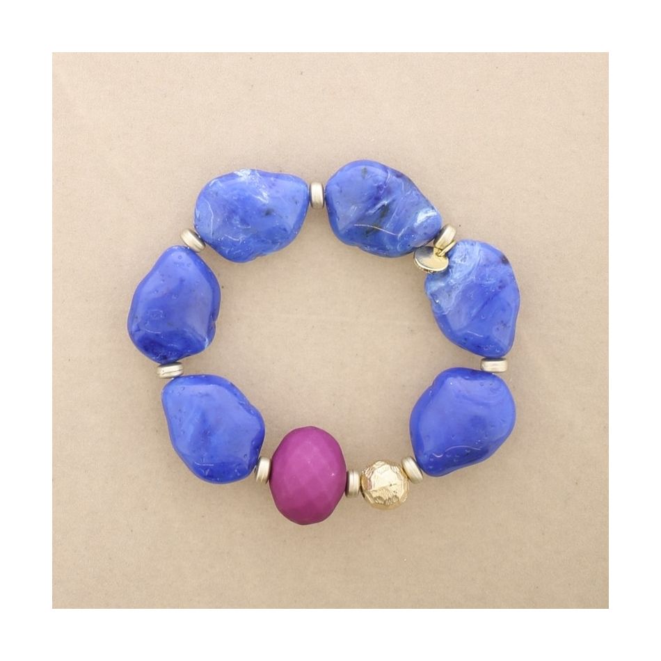 ELASTIC BRACELET WITH RESIN BEADS
