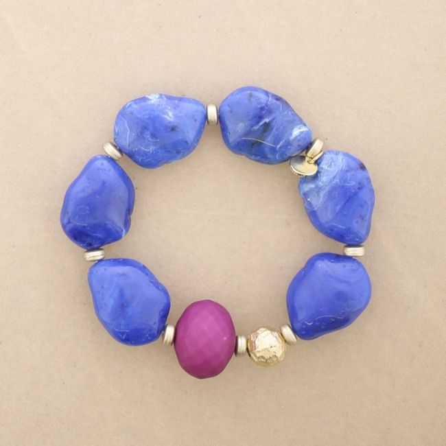 ELASTIC BRACELET WITH RESIN BEADS