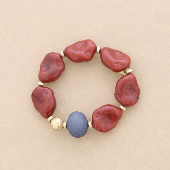 ELASTIC BRACELET WITH RESIN BEADS