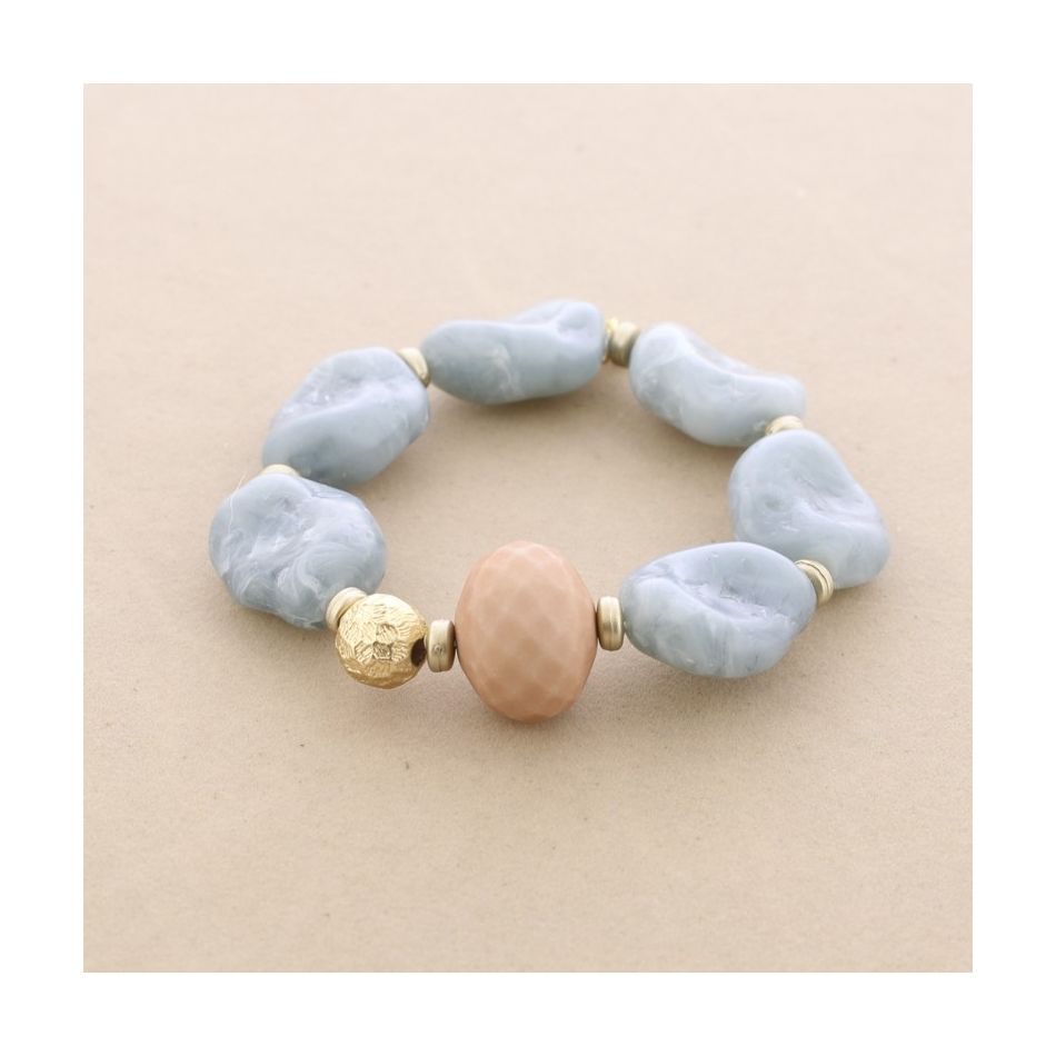 ELASTIC BRACELET WITH RESIN BEADS